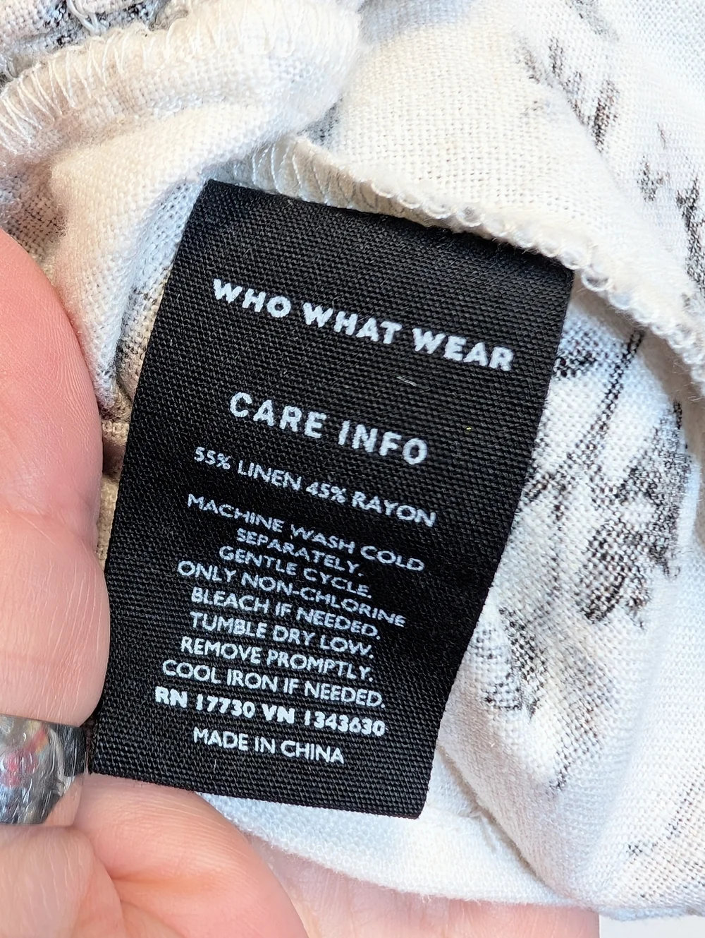 H&M 100% Linen Puff Sleeve Tie Front Top White Cottagecore Clean Girl Boho M - Picture 5 of 16